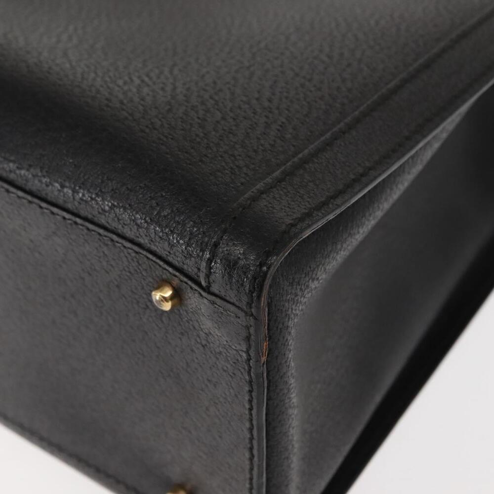 GUCCI Bamboo Hand Bag Leather Black Auth ep11149 - Picture 14 of 16
